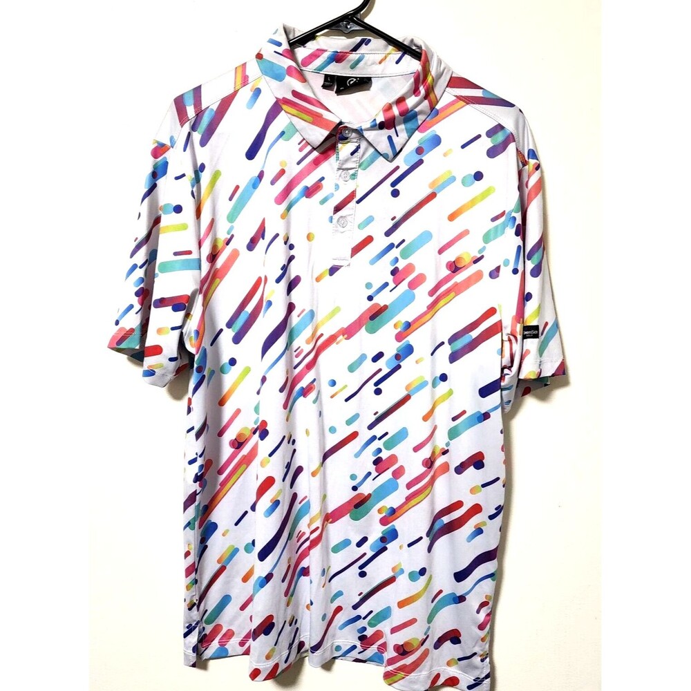 Greenside Golf Multicolor Print Men Polo Shirt  Size L